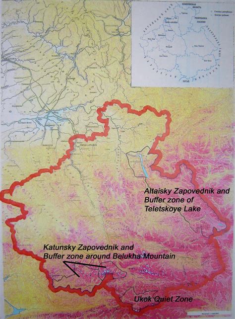 altay mountains map